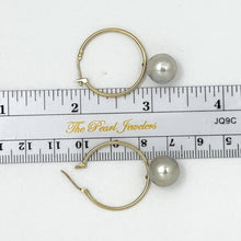 Load image into Gallery viewer, Romaric Tahitian Pearl Hoop Earrings – 14k Yellow Gold