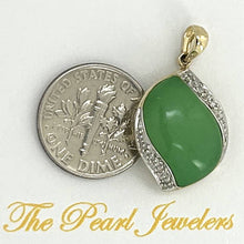 Load image into Gallery viewer, S-Shape Green Jade 14k Gold Pendant