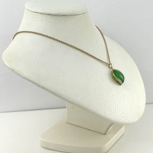 Load image into Gallery viewer, S-Shape Green Jade 14k Gold Pendant
