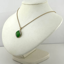 Load image into Gallery viewer, S-Shape Green Jade 14k Gold Pendant