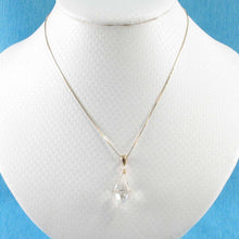 Load image into Gallery viewer, Sterling Silver Crystal Fortune Pendant