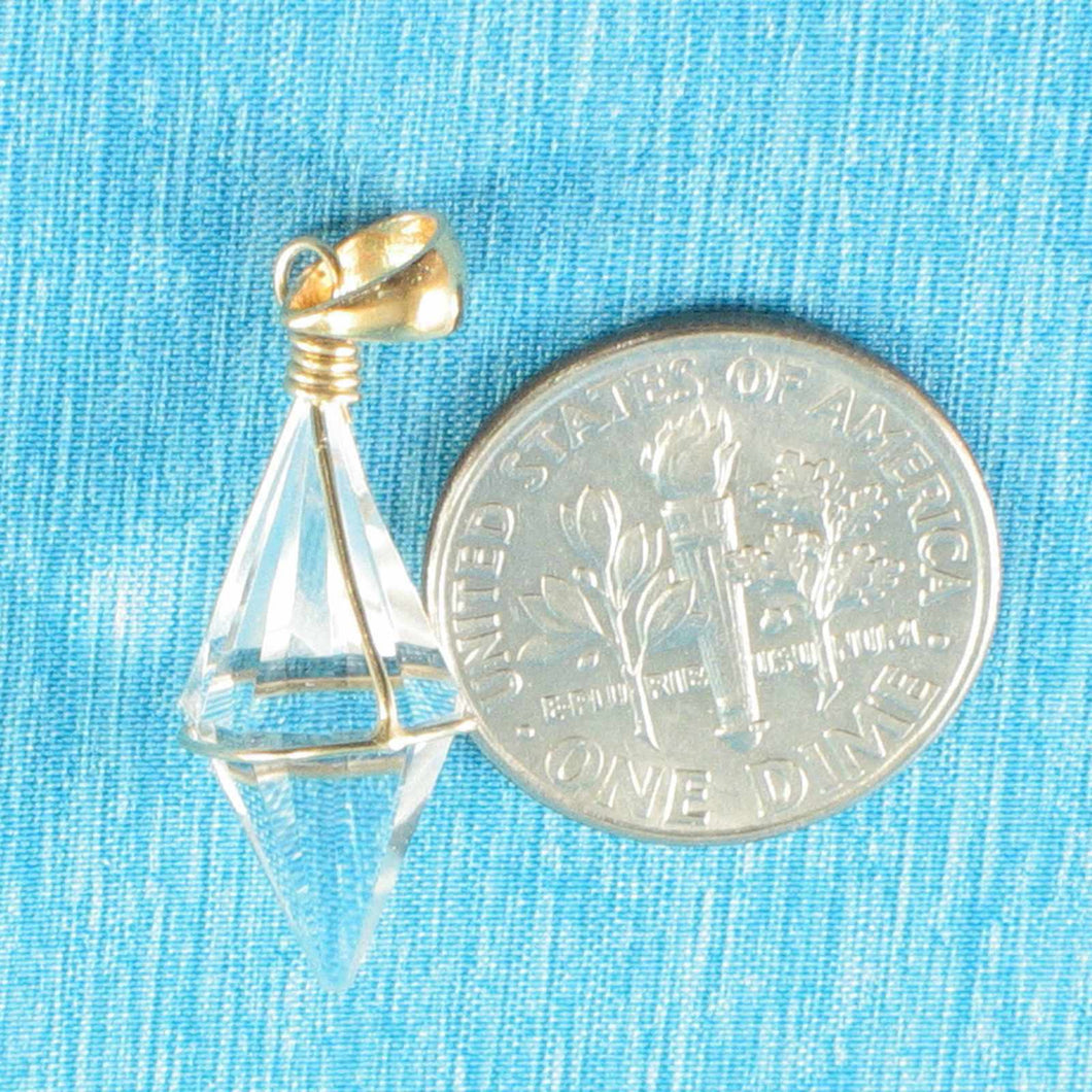 Sterling Silver Crystal Fortune Pendant