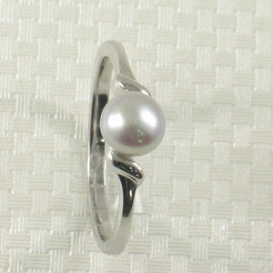 Solid Sterling Silver .925 Silver-Tone Freshwater Cultured Pearl Solitaire Ring