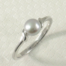 Load image into Gallery viewer, Solid Sterling Silver .925 Silver-Tone Freshwater Cultured Pearl Solitaire Ring