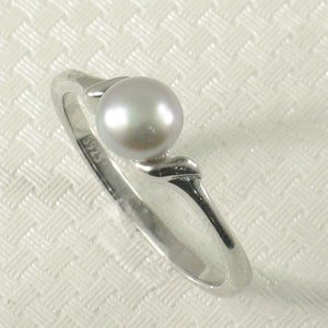 Solid Sterling Silver .925 Silver-Tone Freshwater Cultured Pearl Solitaire Ring