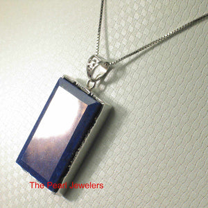 Simple Lapis Lazuli Rectangle Pendant