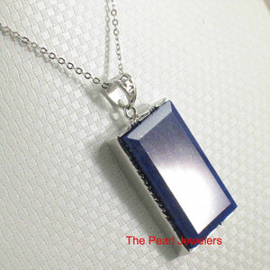 Simple Lapis Lazuli Rectangle Pendant