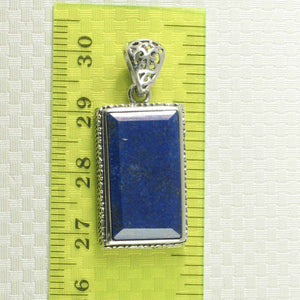 Slim Lapis Rectangle Pendant