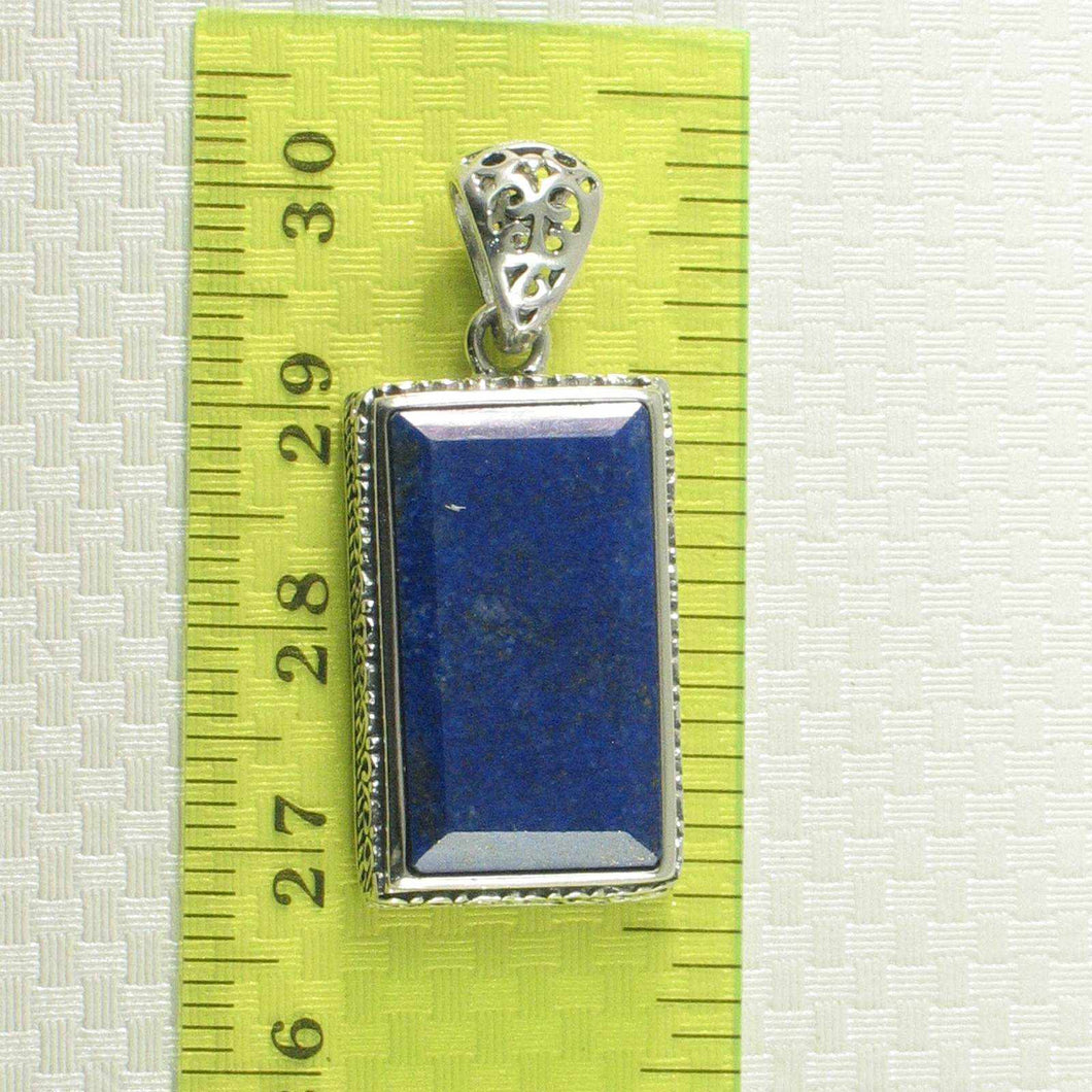 Slim Lapis Rectangle Pendant