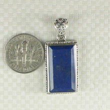 Load image into Gallery viewer, Slim Lapis Rectangle Pendant