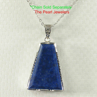Sleek Trapezoid Blue Lapis Pendant