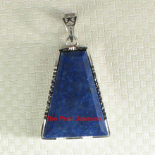Load image into Gallery viewer, Sleek Trapezoid Blue Lapis Pendant