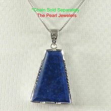 Load image into Gallery viewer, Sleek Trapezoid Blue Lapis Pendant