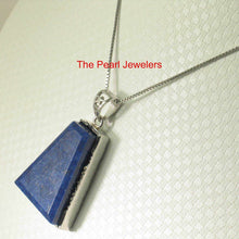 Load image into Gallery viewer, Sleek Trapezoid Blue Lapis Pendant