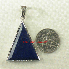 Load image into Gallery viewer, Sleek Triangle Lapis Lazuli Sterling Silver Pendant
