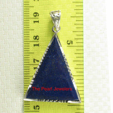 Load image into Gallery viewer, Sleek Triangle Lapis Lazuli Sterling Silver Pendant