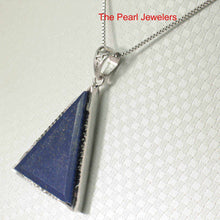 Load image into Gallery viewer, Sleek Triangle Lapis Lazuli Sterling Silver Pendant