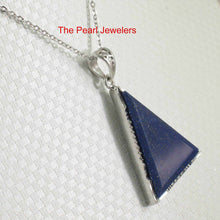 Load image into Gallery viewer, Sleek Triangle Lapis Lazuli Sterling Silver Pendant