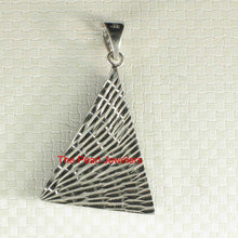 Load image into Gallery viewer, Sleek Triangle Lapis Lazuli Sterling Silver Pendant