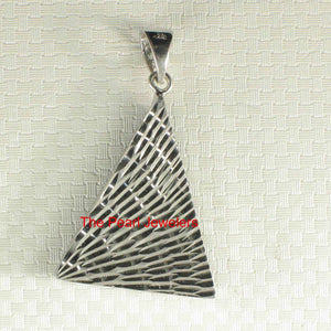 Sleek Triangle Lapis Lazuli Sterling Silver Pendant