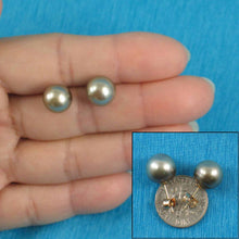 Load image into Gallery viewer, Soft Champagne Tahitian Pearl Stud Earrings – 14k Yellow Gold
