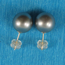 Load image into Gallery viewer, Soft Champagne Tahitian Pearl Stud Earrings – 14k Yellow Gold