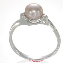 Load image into Gallery viewer, Solid Silver .925 Lavender Pearl CZ Accent Ring