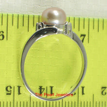Load image into Gallery viewer, Solid Silver .925 Lavender Pearl CZ Accent Ring