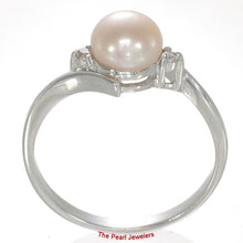 Load image into Gallery viewer, Solid Silver .925 Pink Pearl CZ Accent Ring