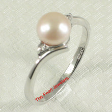 Load image into Gallery viewer, Solid Silver .925 Pink Pearl CZ Accent Ring