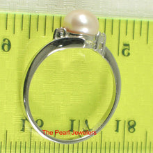 Load image into Gallery viewer, Solid Silver .925 Pink Pearl CZ Accent Ring