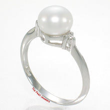 Load image into Gallery viewer, Solid Silver .925 White Pearl CZ Accent Ring