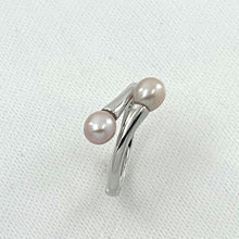 Load image into Gallery viewer, Solid Sterling Silver .925 Twin Pink Freshwater Pearl Cocktail Ring