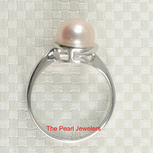 Load image into Gallery viewer, Solid Sterling Silver .925 Pink-Peach Freshwater Pearl Solitaire Ring