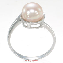 Load image into Gallery viewer, Solid Sterling Silver .925 Pink-Peach Freshwater Pearl Solitaire Ring