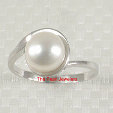 Load image into Gallery viewer, Solid Sterling Silver .925 White Freshwater Pearl Solitaire Ring