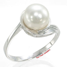 Load image into Gallery viewer, Solid Sterling Silver .925 White Freshwater Pearl Solitaire Ring
