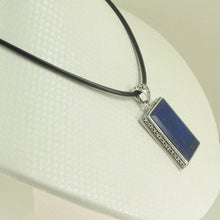 Load image into Gallery viewer, Antique-Style Blue Lapis Rectangle Pendant