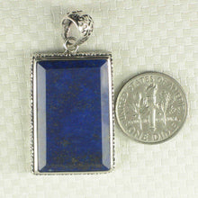 Load image into Gallery viewer, Antique-Style Blue Lapis Rectangle Pendant