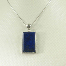 Load image into Gallery viewer, Antique-Style Blue Lapis Rectangle Pendant