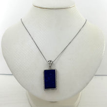 Load image into Gallery viewer, Large Lapis Rectangle Pendant