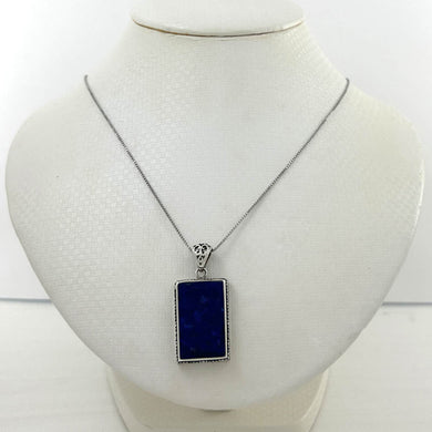 Large Lapis Rectangle Pendant