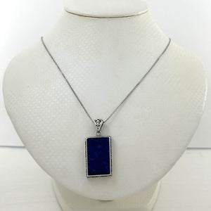 Large Lapis Rectangle Pendant