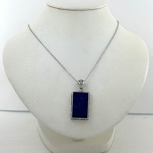 Large Lapis Rectangle Pendant