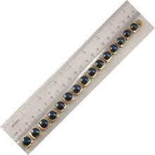 Load image into Gallery viewer, 14k Solid Yellow Gold Stationary 9mm Black Cultured Pearl Bracelet