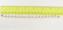 Load image into Gallery viewer, 14k Solid Yellow Gold Stationary White Pearl Bracelet with “FU” Clasp