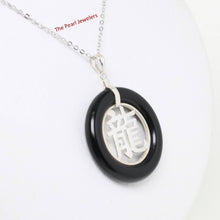 Load image into Gallery viewer, Solid Sterling Silver 925 Dragon Black Onyx Ring Pendant
