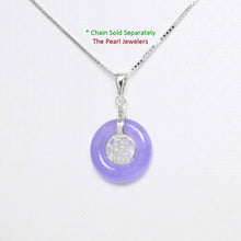 Load image into Gallery viewer, Solid Sterling Silver .925 Good Fortune Lavender Jade Ring Pendant