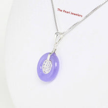 Load image into Gallery viewer, Solid Sterling Silver .925 Good Fortune Lavender Jade Ring Pendant