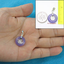 Load image into Gallery viewer, Solid Sterling Silver .925 Good Fortune Lavender Jade Ring Pendant